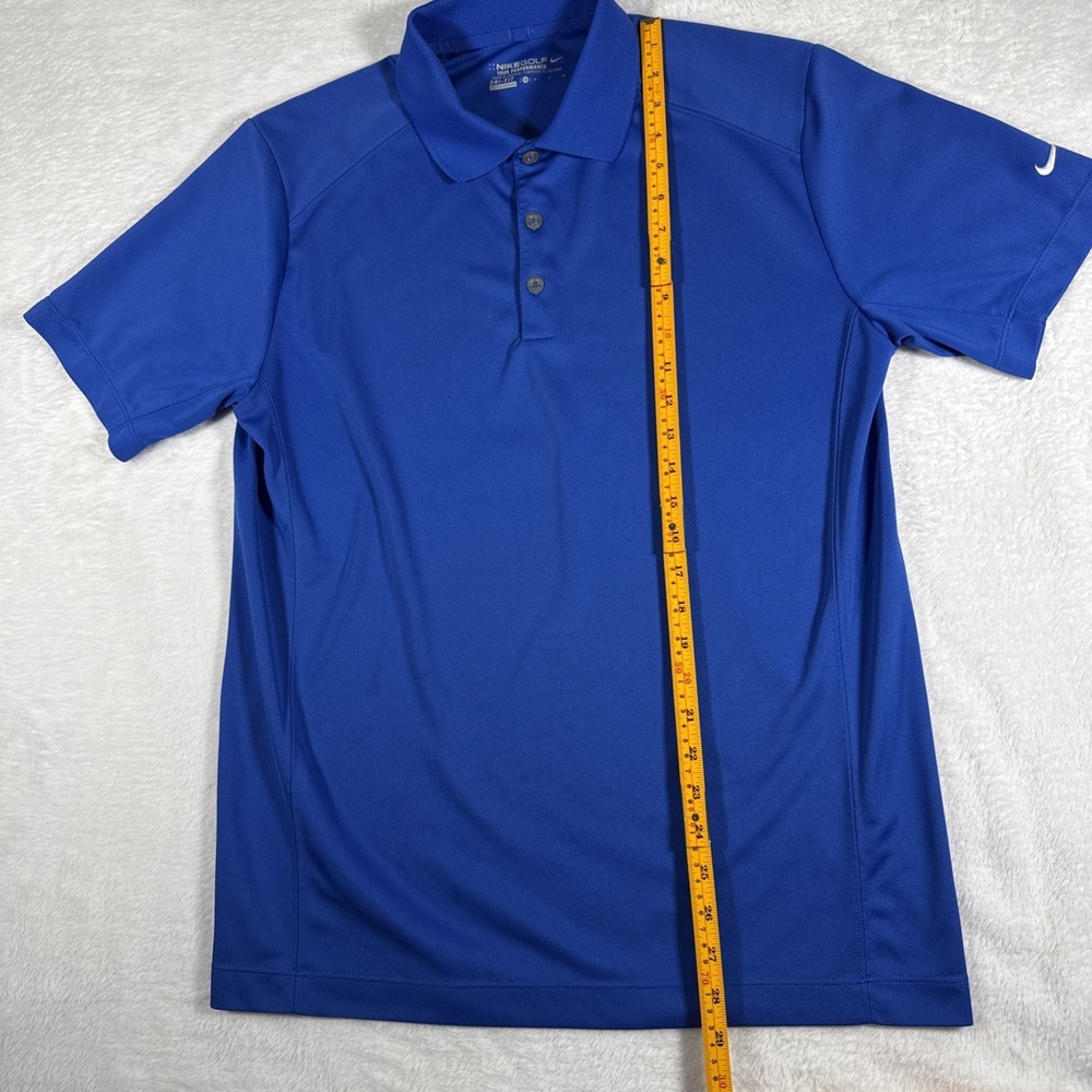 Nike Golf Polo Dri Fit Tour Performance Blue Short Sleeve Athletic Mens M - Picture 6 of 11